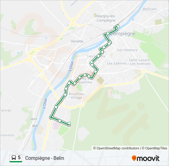 5 bus Line Map