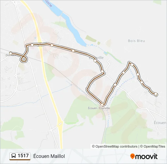 1517 Bus Line Map