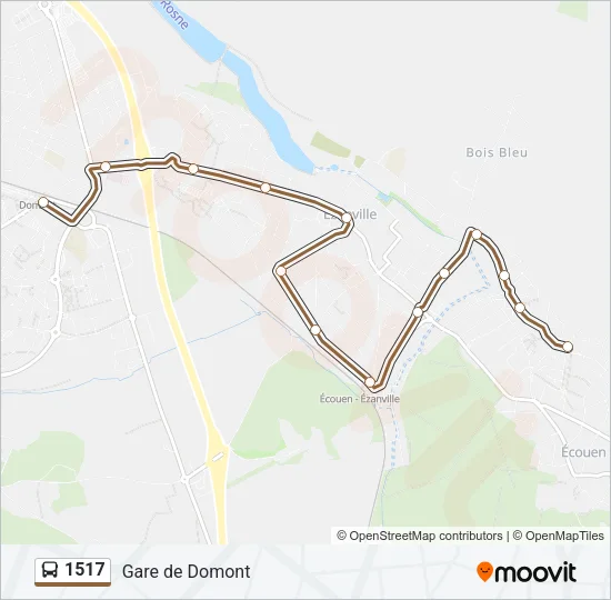 1517 Bus Line Map
