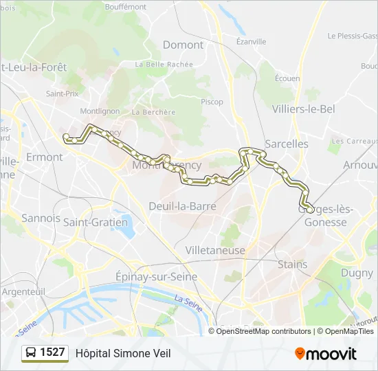1527 Bus Line Map