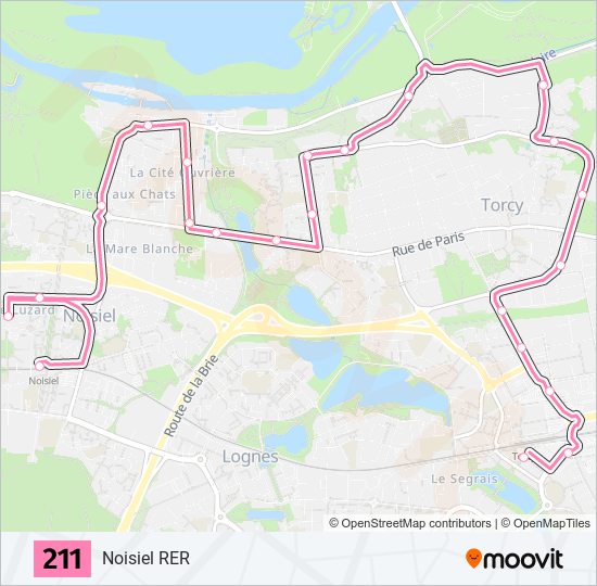 Mapa de 211 de autobús