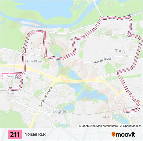 211 Bus Line Map