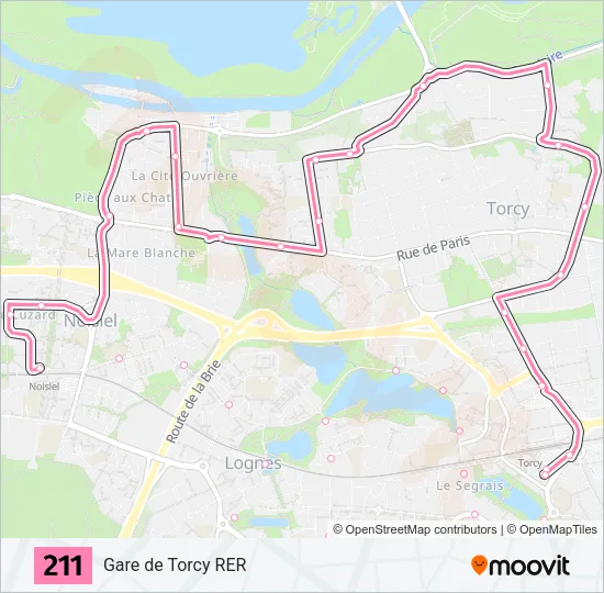211 Bus Line Map