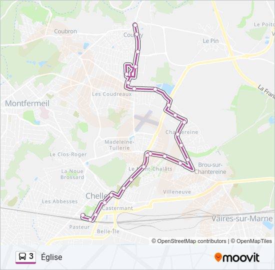 Mapa de 3 de autobús