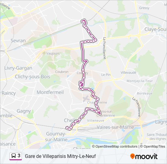 3 bus Line Map