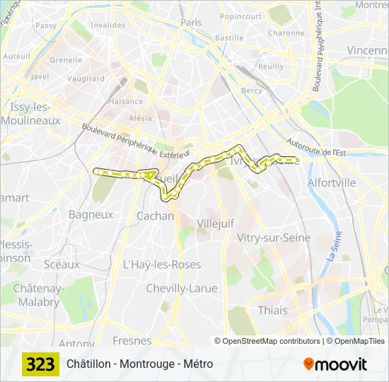 323 Bus Line Map