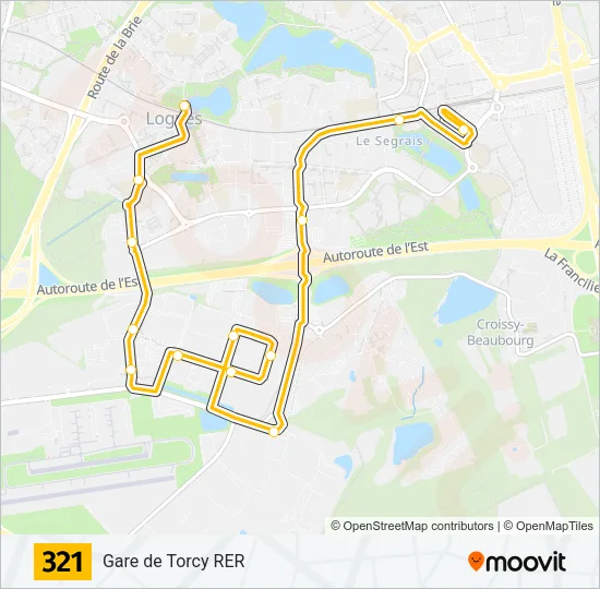 321 Bus Line Map