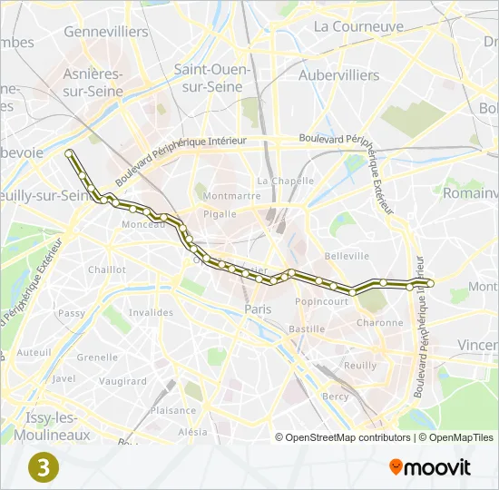 3 Metro Line Map