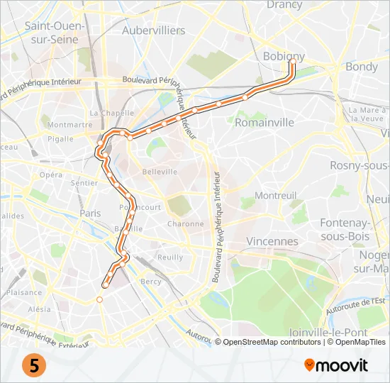 5 Metro Line Map