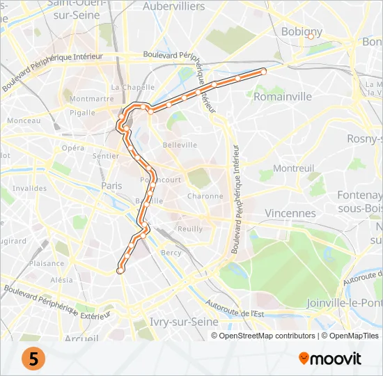 5 Metro Line Map