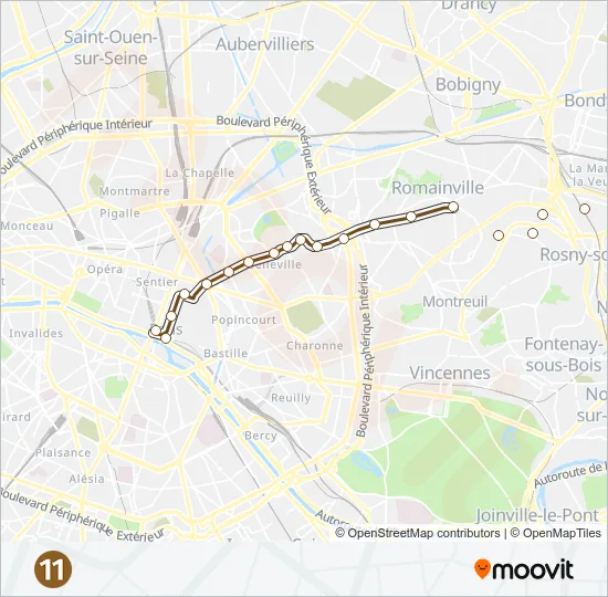 11 Metro Line Map