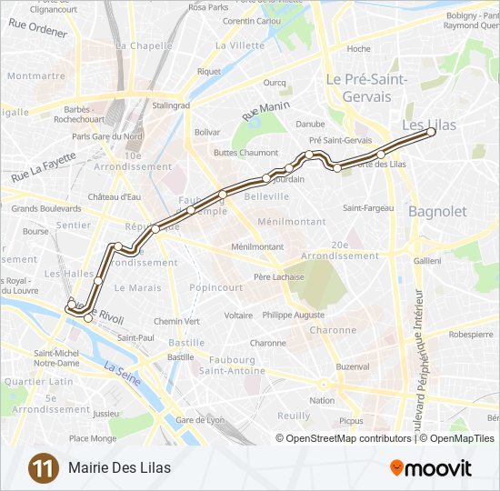 11 metro Line Map