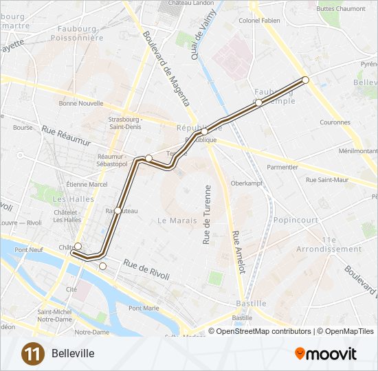 11 metro Line Map