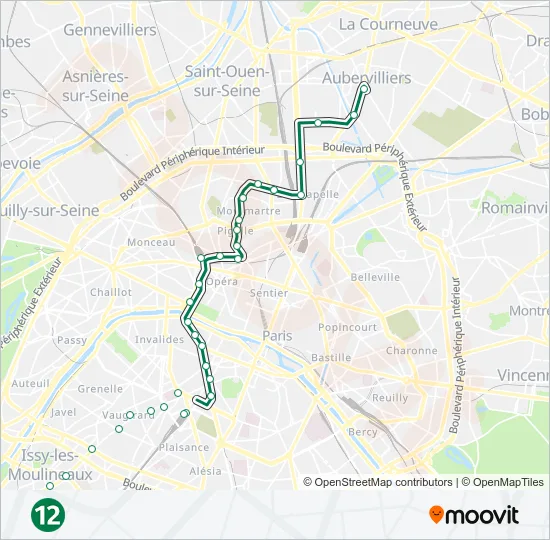 12 Metro Line Map