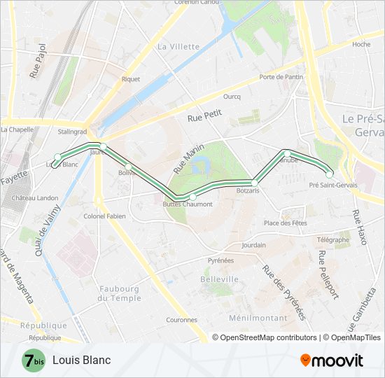 7B metro Line Map