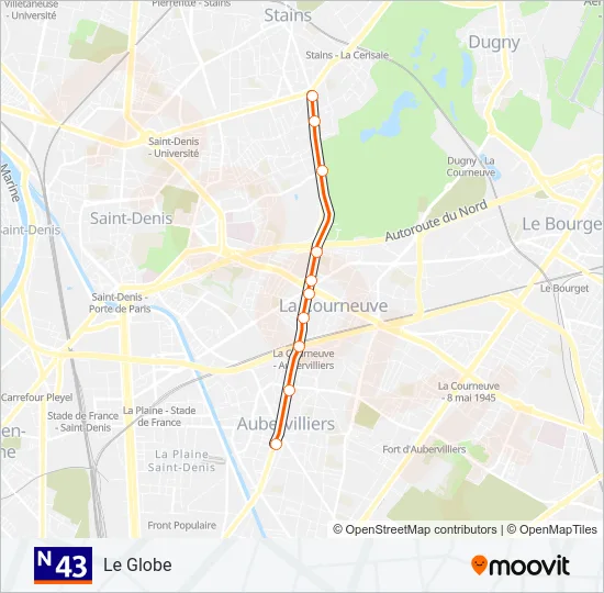 N43  Line Map