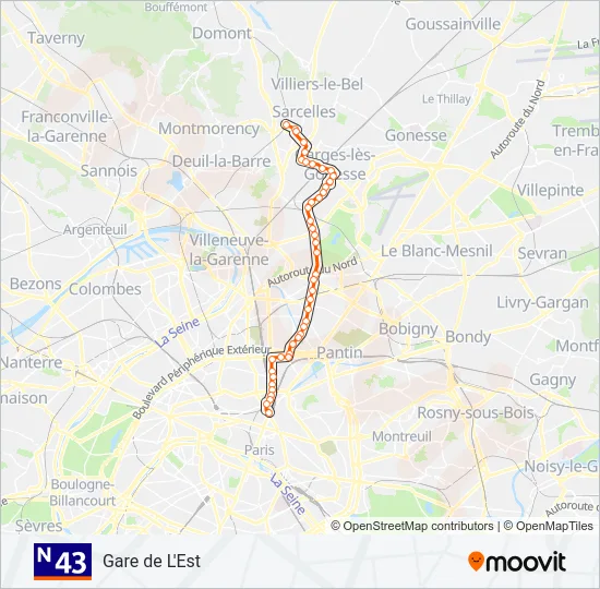 N43  Line Map