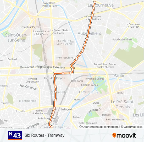 N43  Line Map