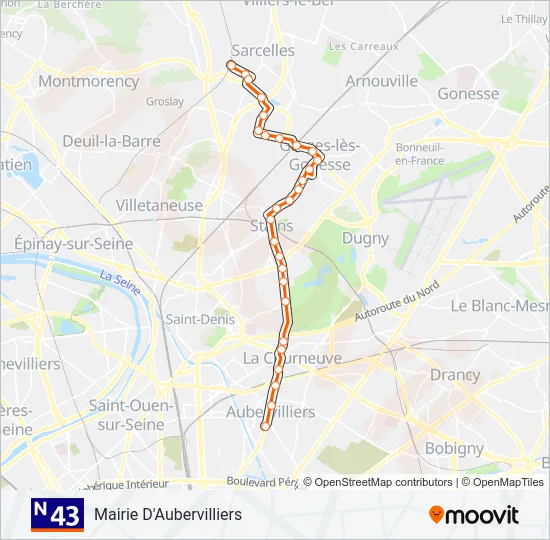 N43  Line Map