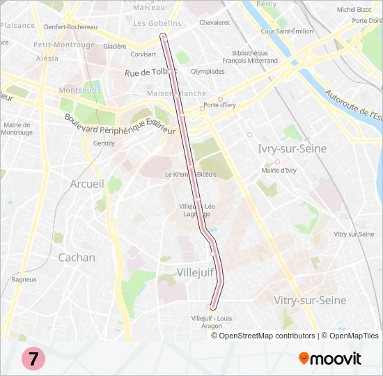 7 Metro Line Map