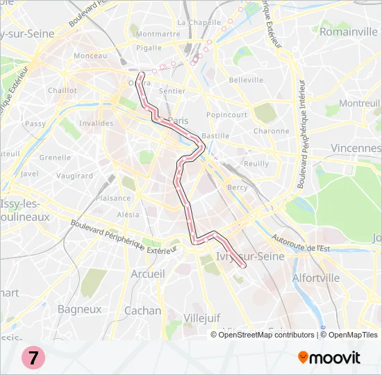 7 Metro Line Map