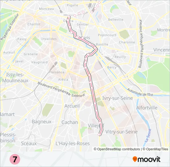 7 Metro Line Map