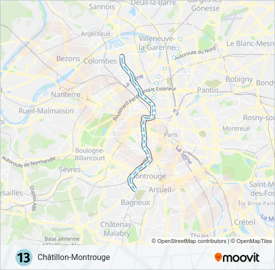 13 Metro Line Map