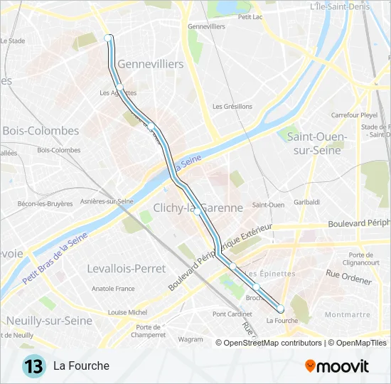 13 Metro Line Map