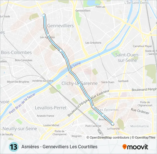 13 Metro Line Map
