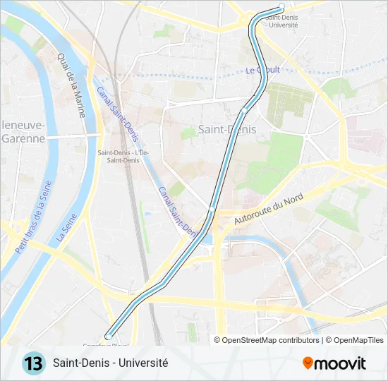 13 Metro Line Map