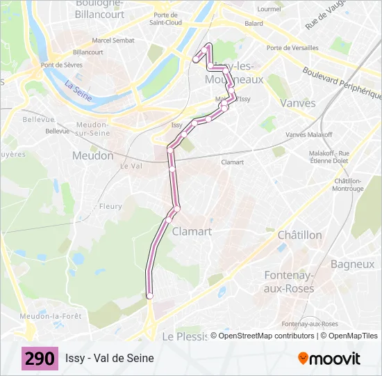 290 Bus Line Map
