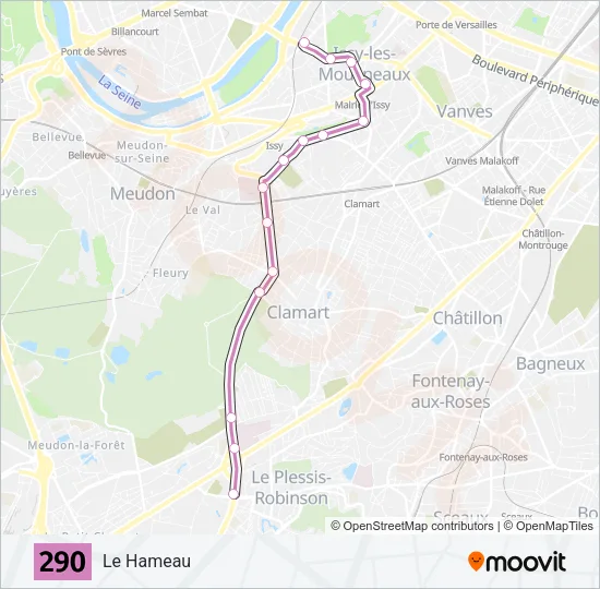 290 Bus Line Map