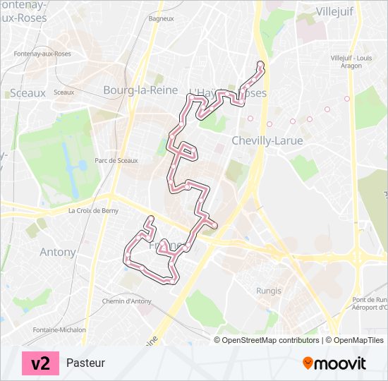 V2 Bus Line Map