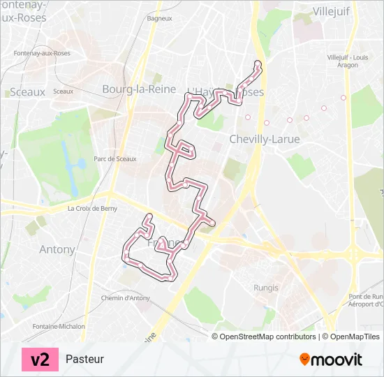 V2 Bus Line Map