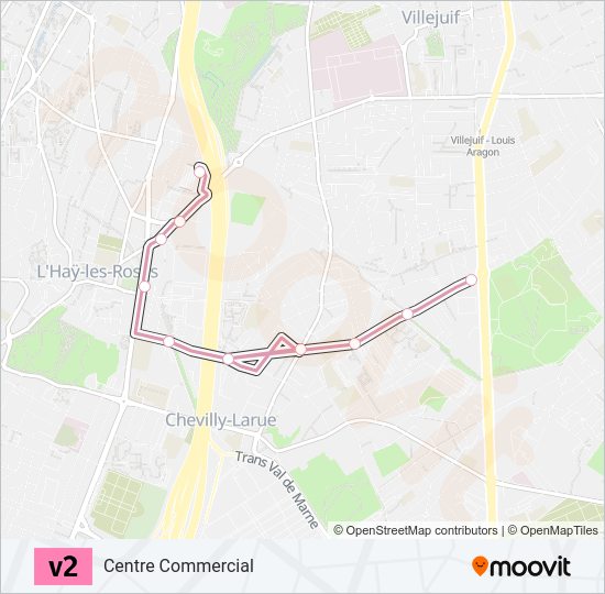 V2 Bus Line Map
