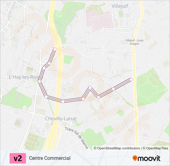 V2 bus Line Map