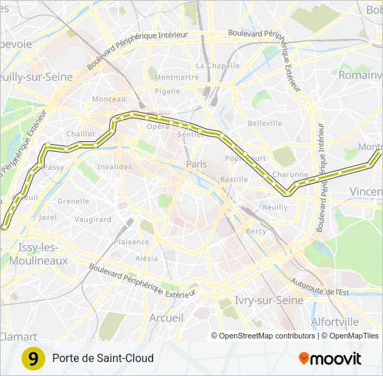 9 Metro Line Map