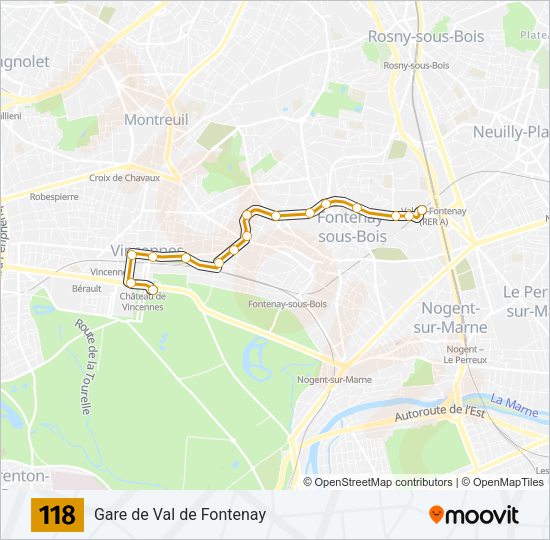 118 Bus Line Map