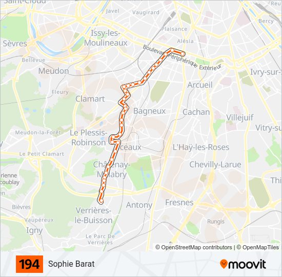 194 Bus Line Map