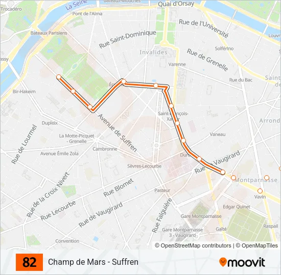 82 Bus Line Map