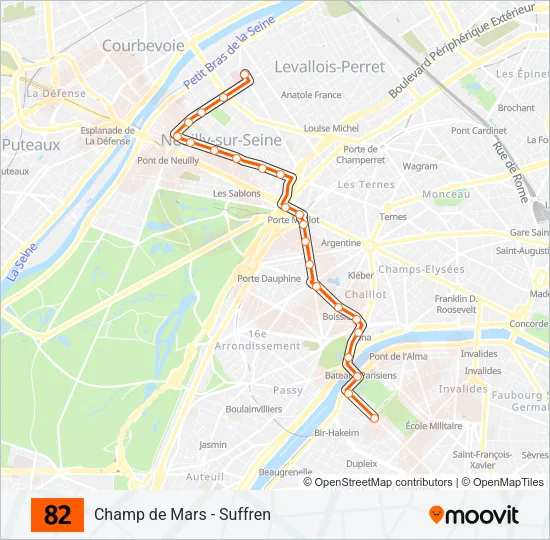 82 Bus Line Map