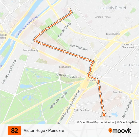 82 Bus Line Map