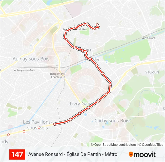 147 Bus Line Map