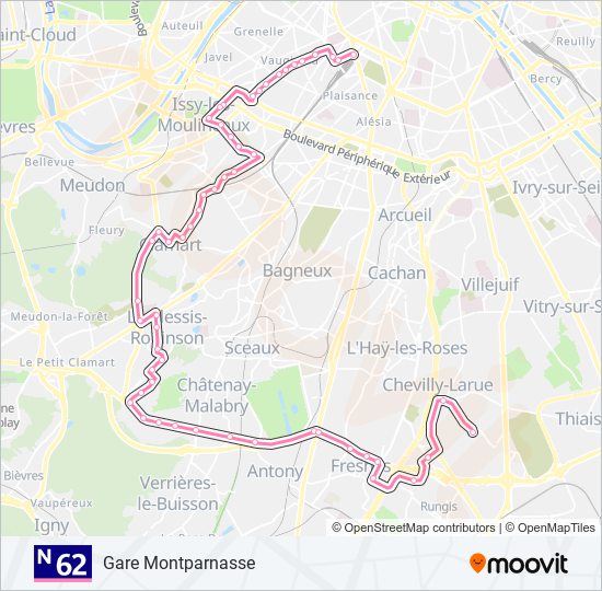 n62 Route Schedules Stops Maps Gare Montparnasse Updated