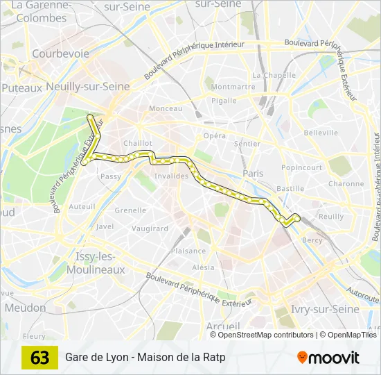 63 Bus Line Map