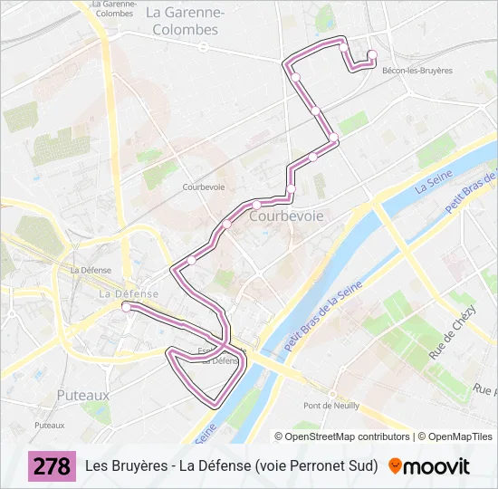 278 Bus Line Map