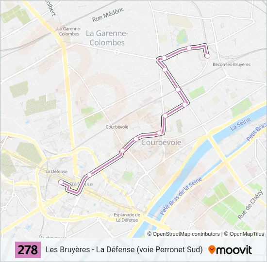 278 Bus Line Map
