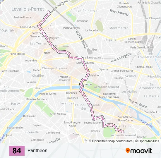 84 Bus Line Map