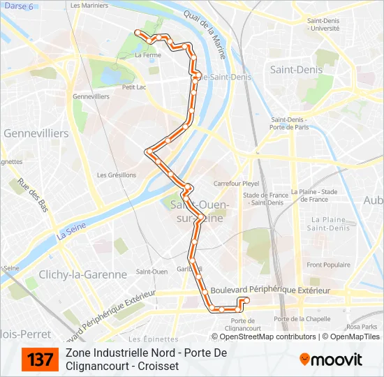 137 Bus Line Map