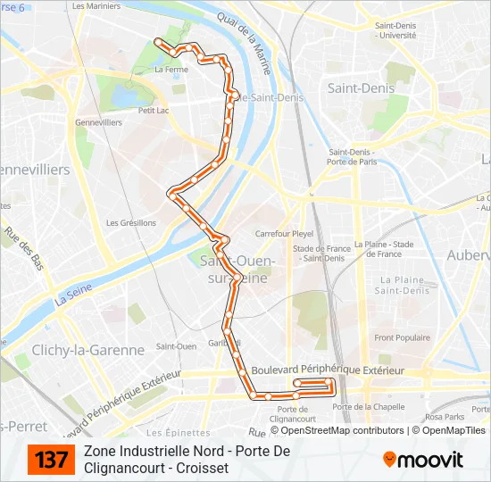 137 Bus Line Map
